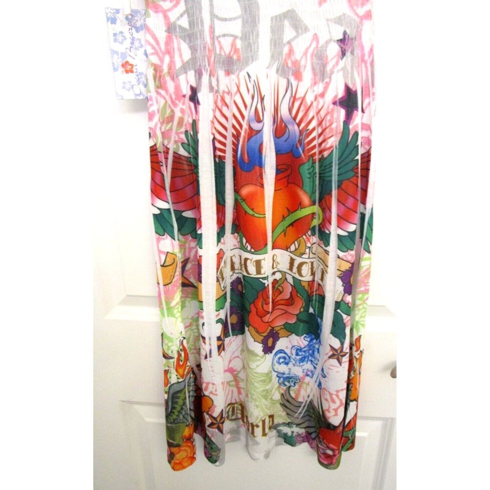 OCEAN BREEZE Women/Girl/Teen Summer Dress - Stretchy/Knee Length Size Large NWT - Picture 12 of 15